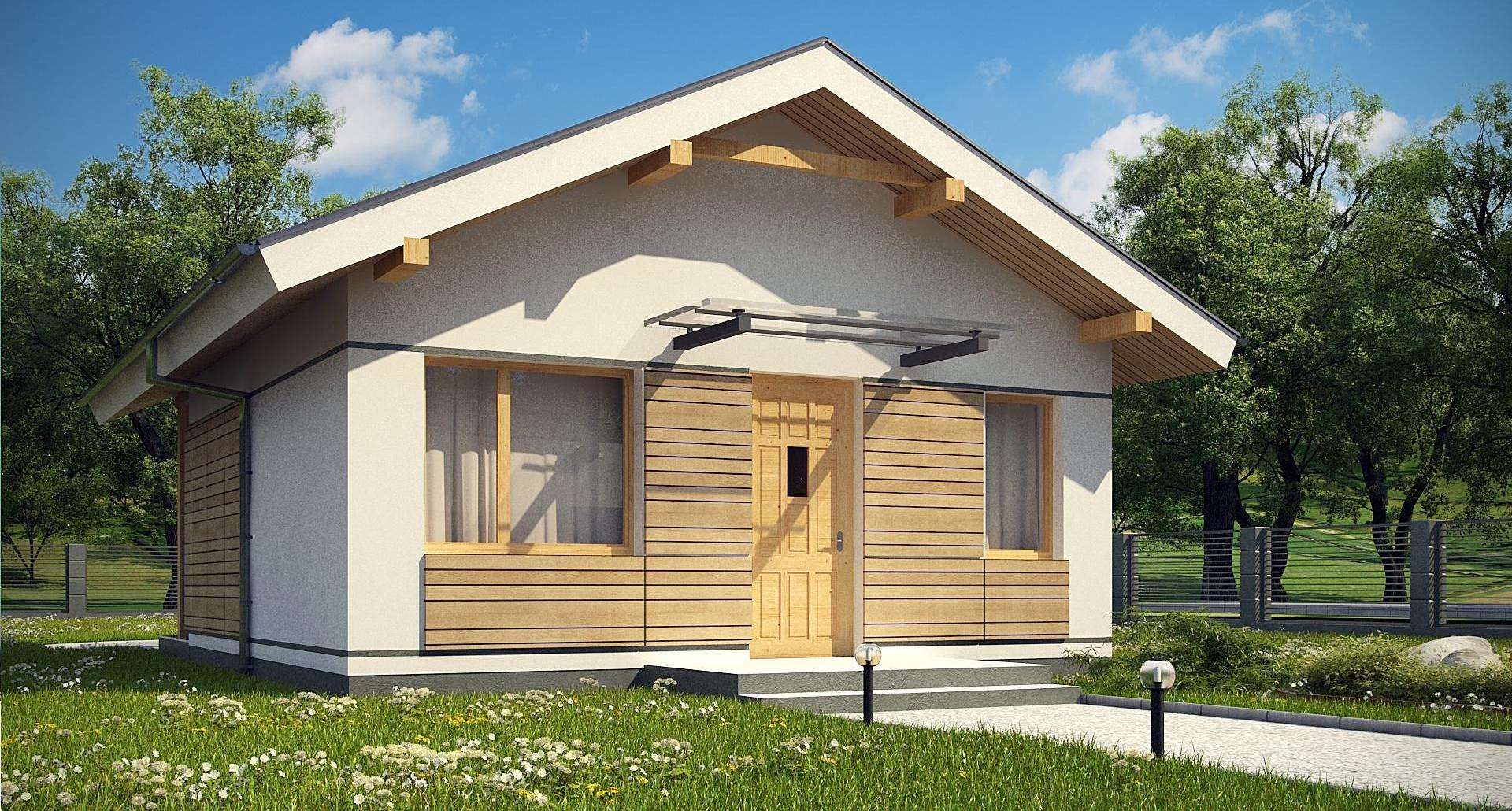 Fatada Casă parter 38 mp utili, un dormitor, o baie
