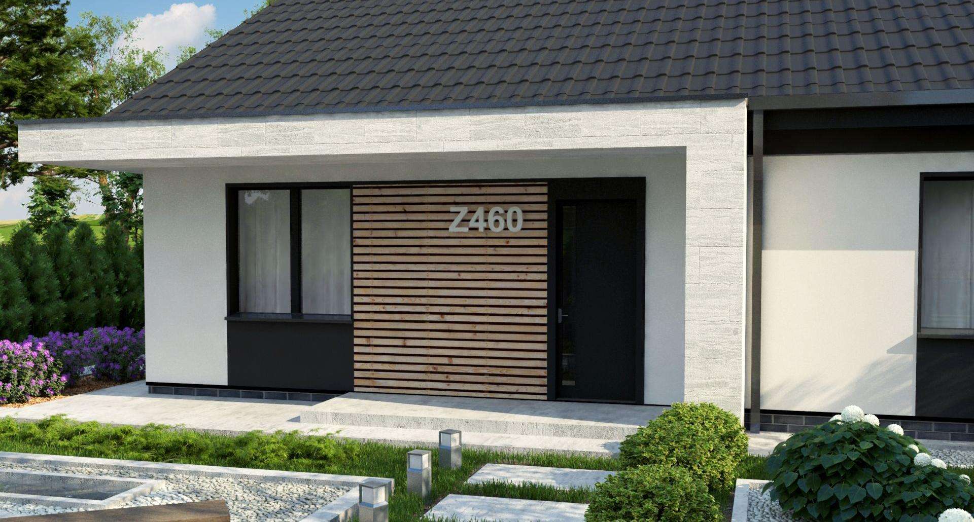 Fatada Casă parter 123 mp utili, 4 dormitoare, 2 băi