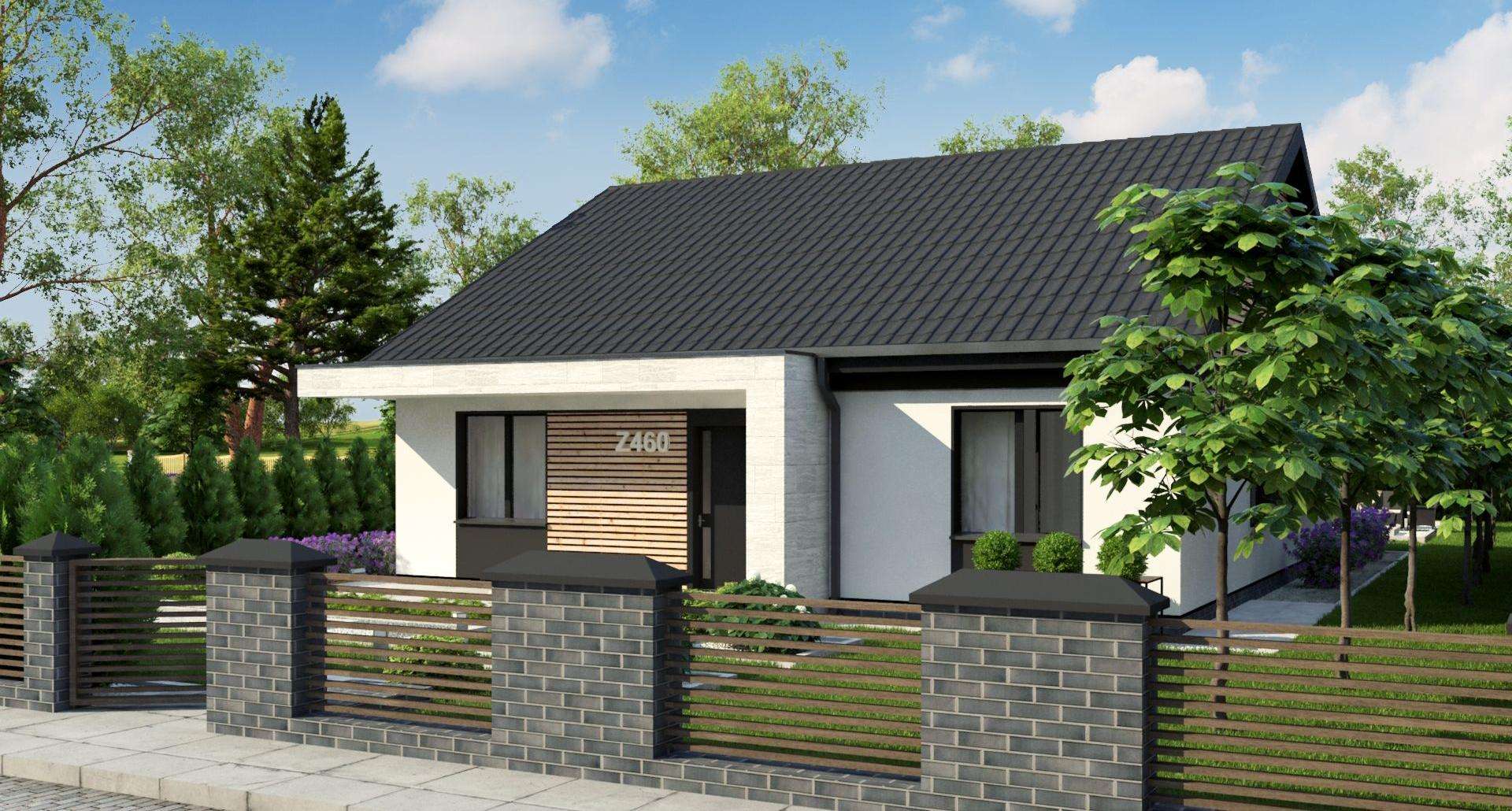 Fatada Casă parter 123 mp utili, 4 dormitoare, 2 băi