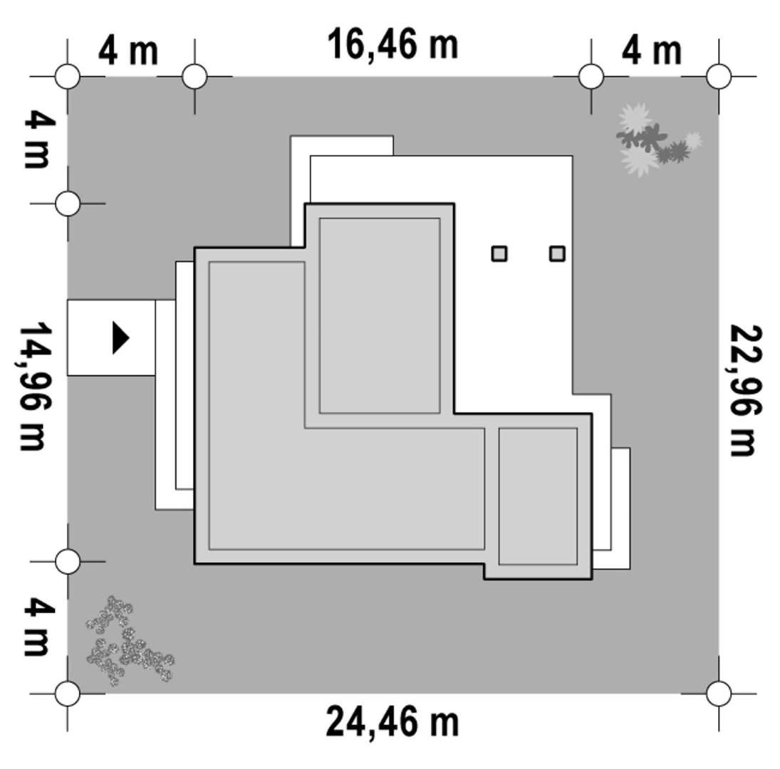 Plan amplasament Casă parter 138 mp utili, 3 dormitoare, 3 băi