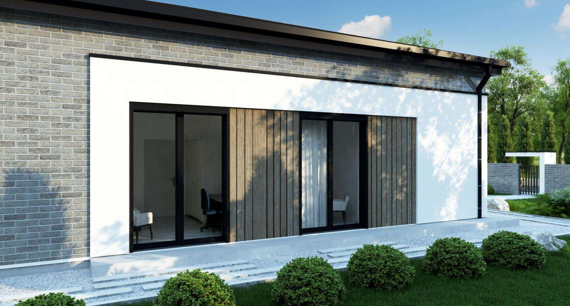 Fatada Casă parter 137 mp utili, 4 dormitoare, 2 băi