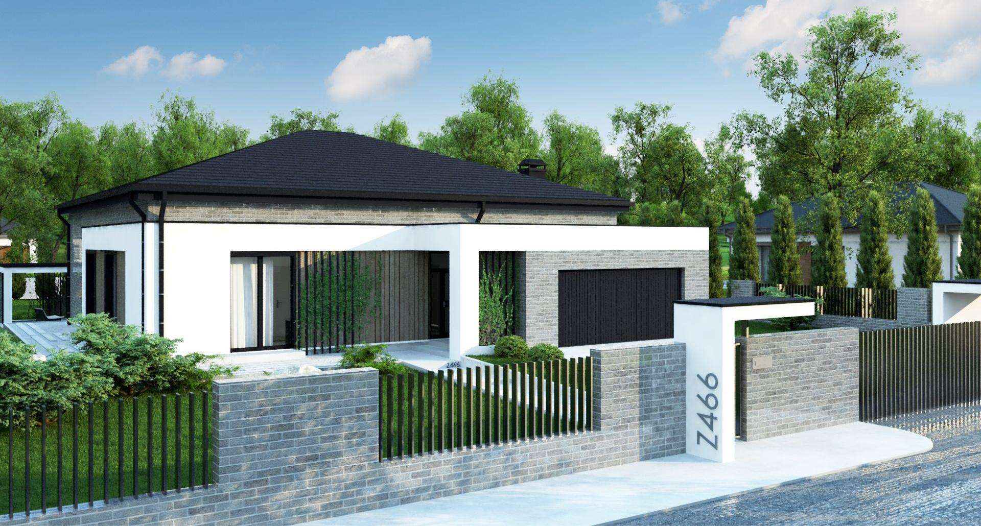 Fatada Casă parter 137 mp utili, 4 dormitoare, 2 băi