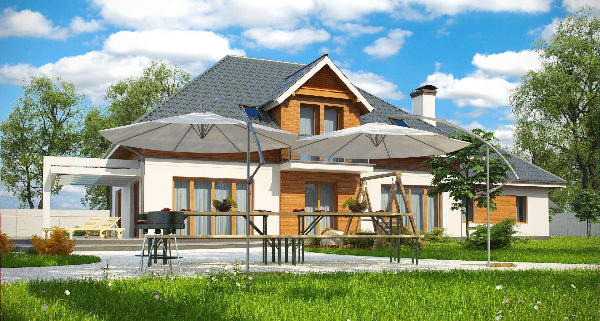 Casă cu mansardă 272 mp utili, un dormitor, 2 băi