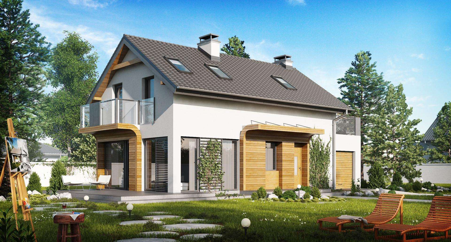Casă cu mansardă 92 mp utili, un dormitor, o baie