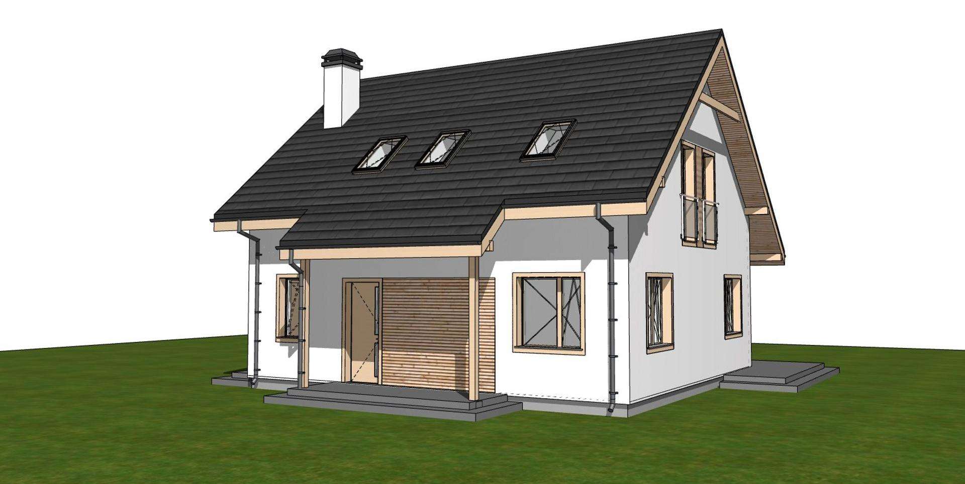 Casă cu mansardă 112 mp utili, un dormitor, 2 băi
