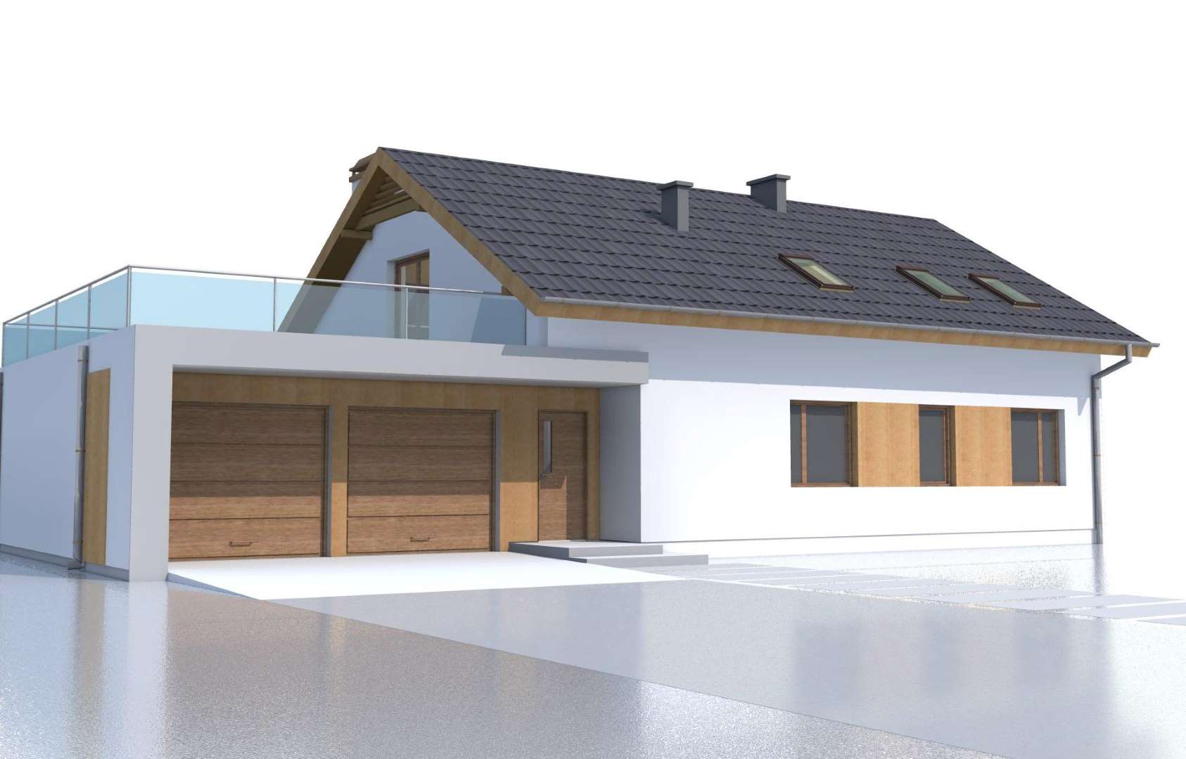 Casă cu mansardă 175 mp utili, 3 dormitoare, 2 băi