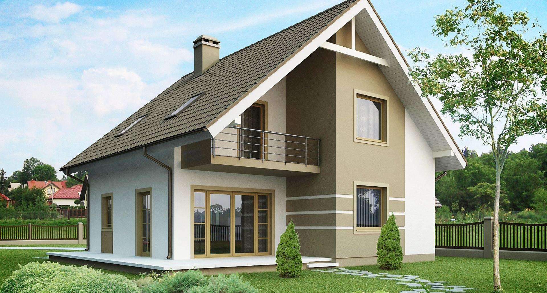 Casă cu mansardă 114 mp utili, un dormitor, o baie