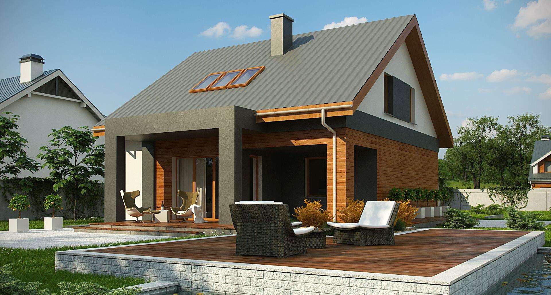 Casă cu mansardă 122 mp utili, un dormitor, 2 băi