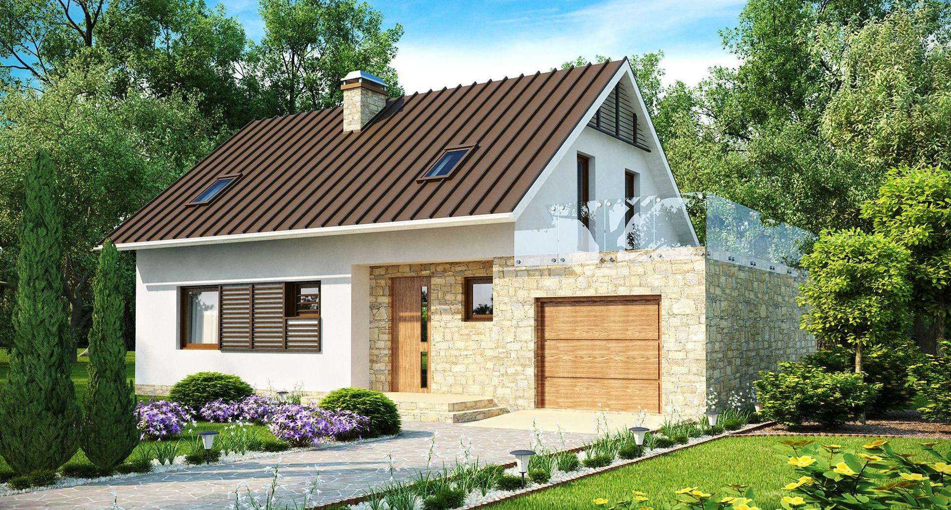 Casă cu mansardă 127 mp utili, un dormitor, 2 băi