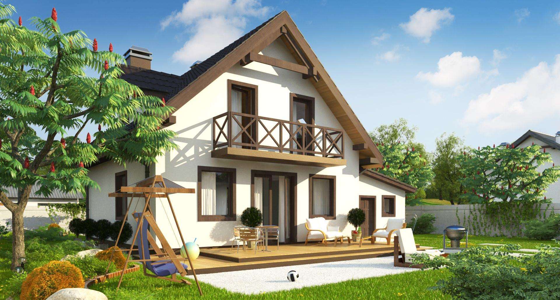 Casă cu mansardă 95 mp utili, un dormitor, o baie