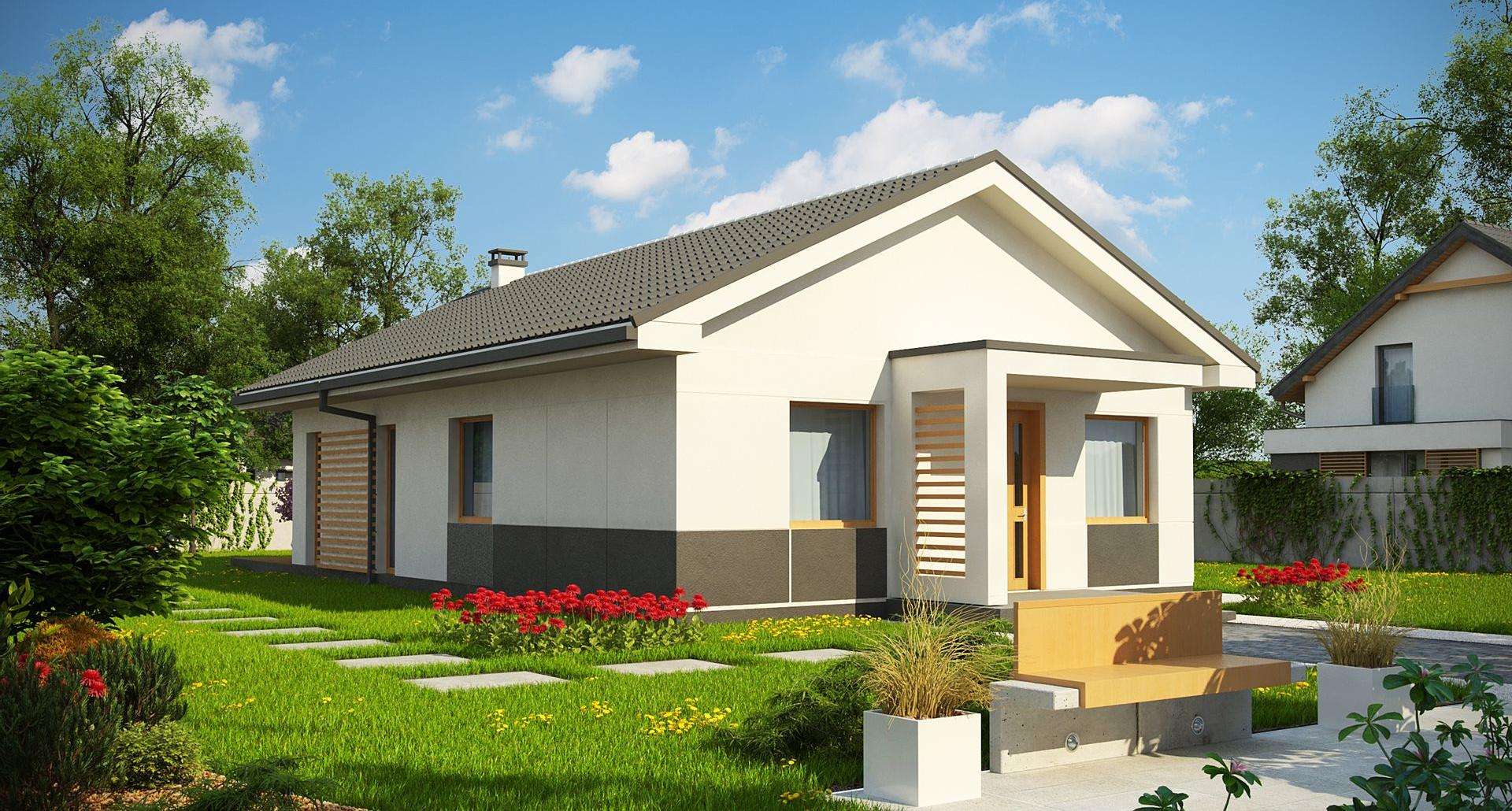 Fatada Casă parter 84 mp utili, 2 dormitoare, o baie