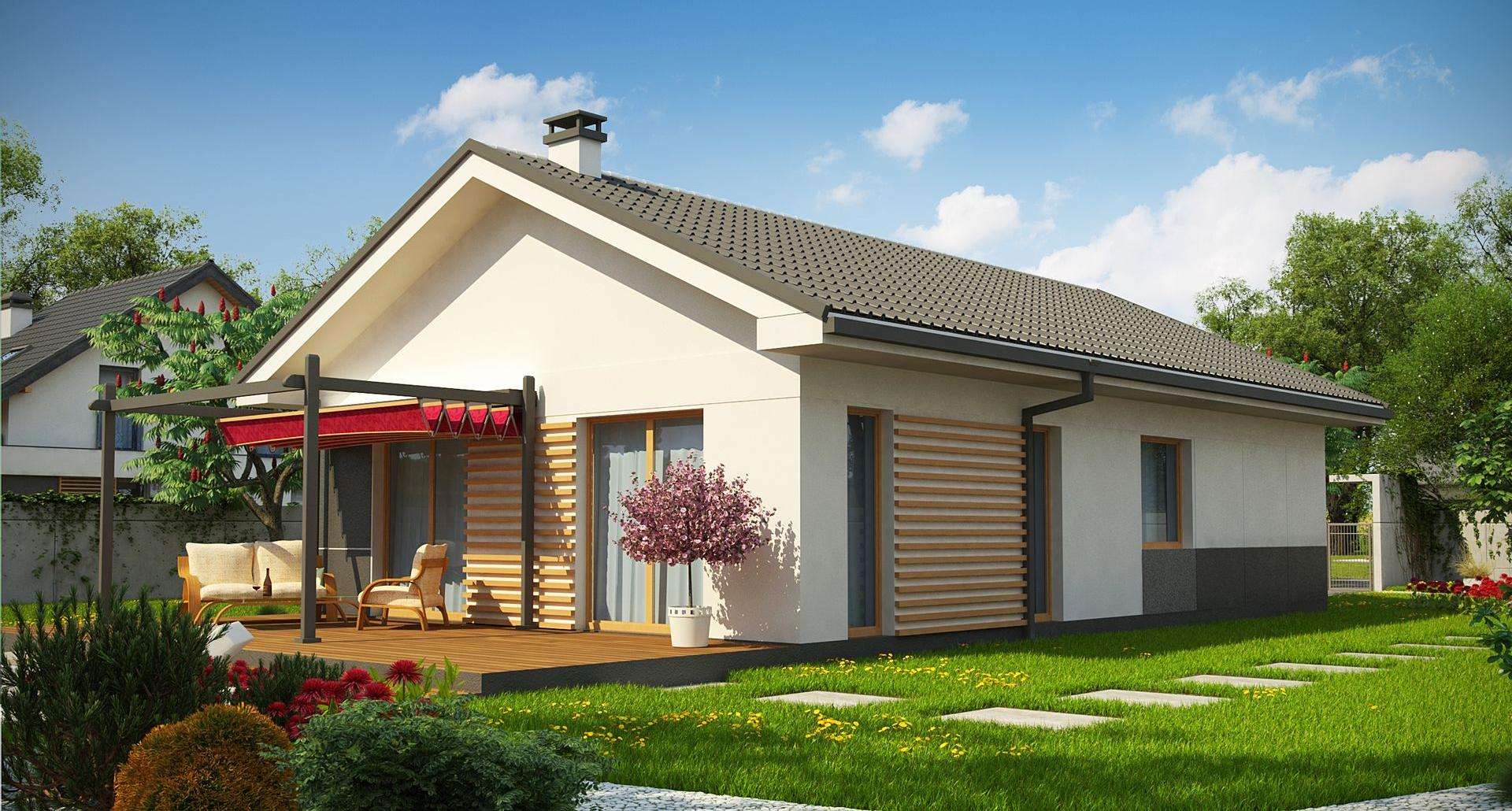Fatada Casă parter 84 mp utili, 2 dormitoare, o baie