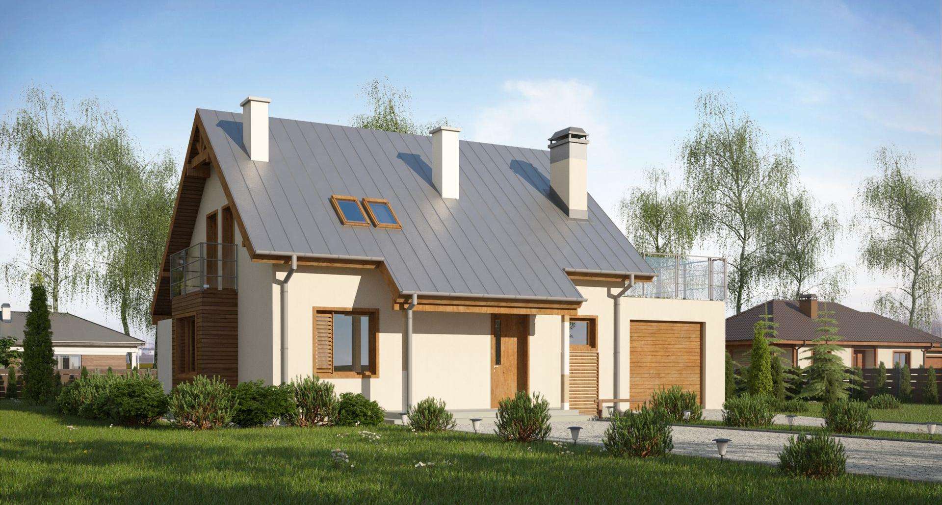 Casă cu mansardă 119 mp utili, un dormitor, 2 băi