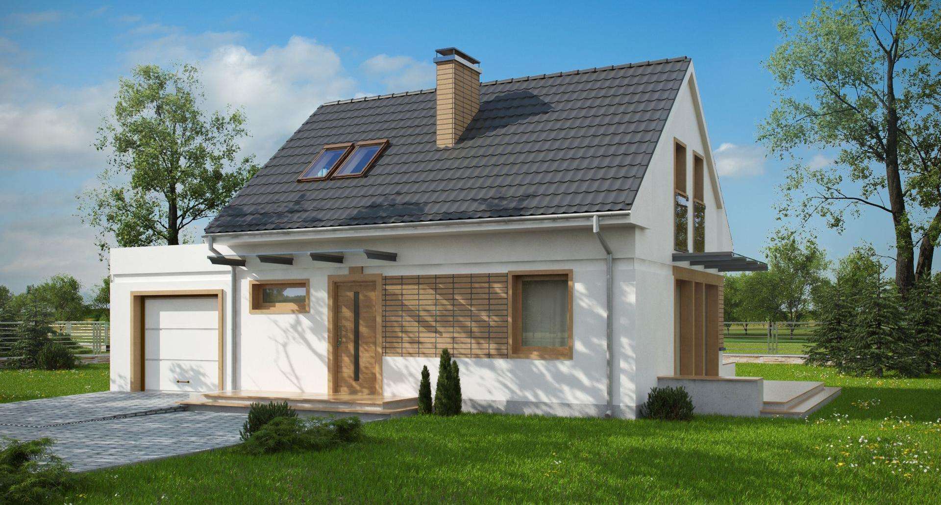 Casă cu mansardă 81 mp utili, un dormitor, o baie