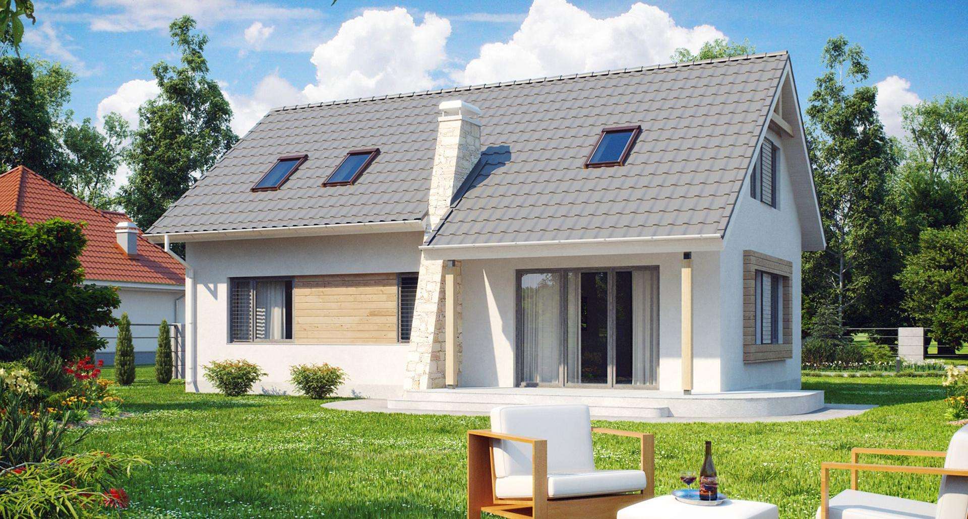 Casă cu mansardă 128 mp utili, un dormitor, 2 băi