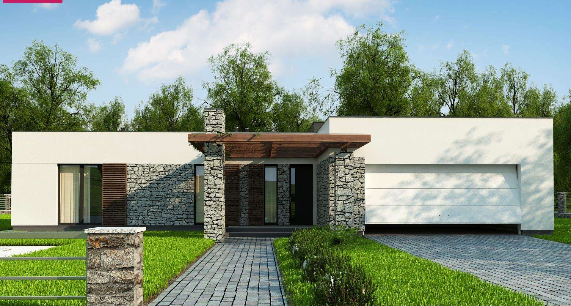 Fatada Casă parter 127 mp utili, 3 dormitoare, 2 băi