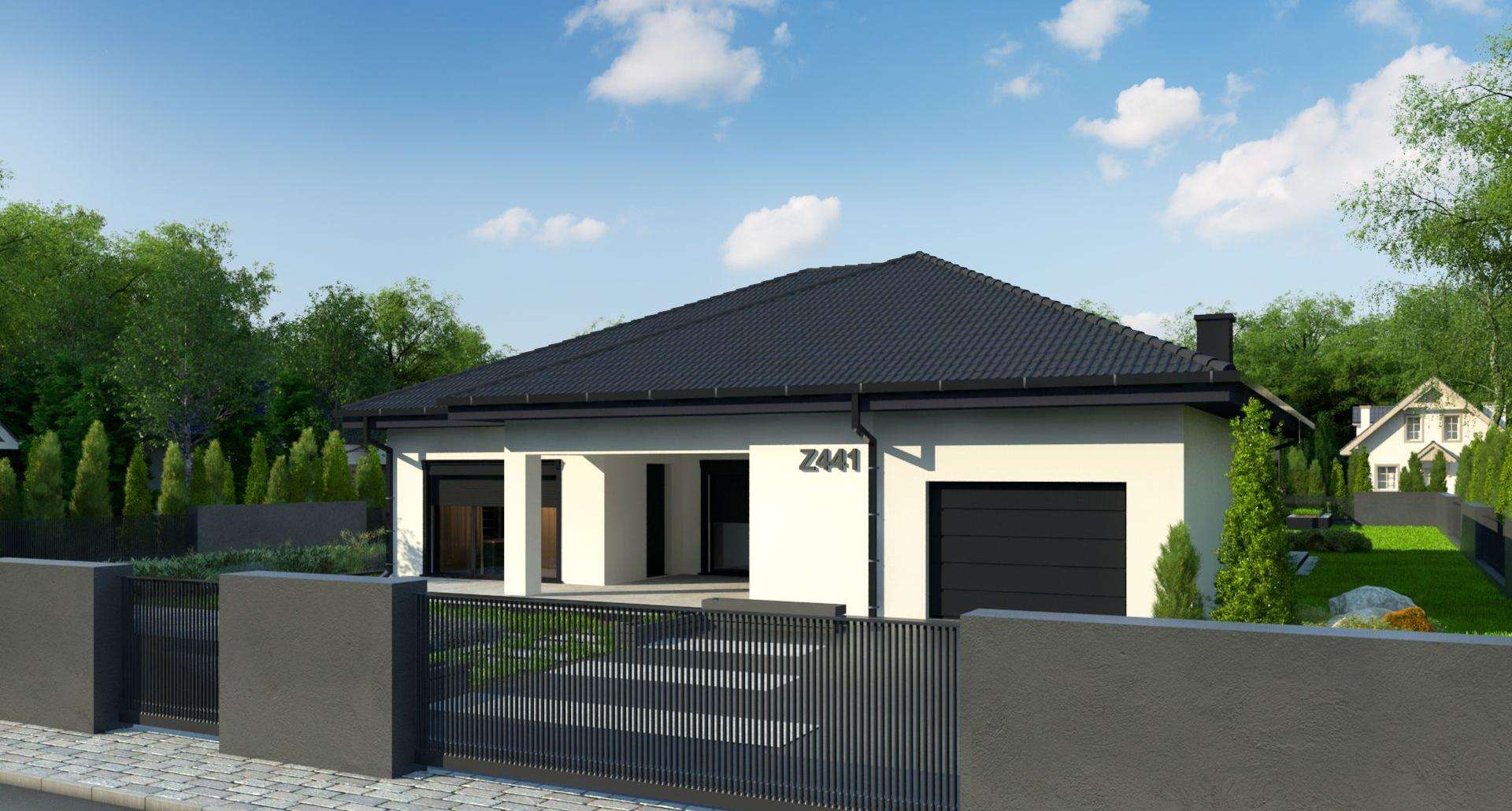 Fatada Casă parter 142 mp utili, 2 dormitoare, 2 băi