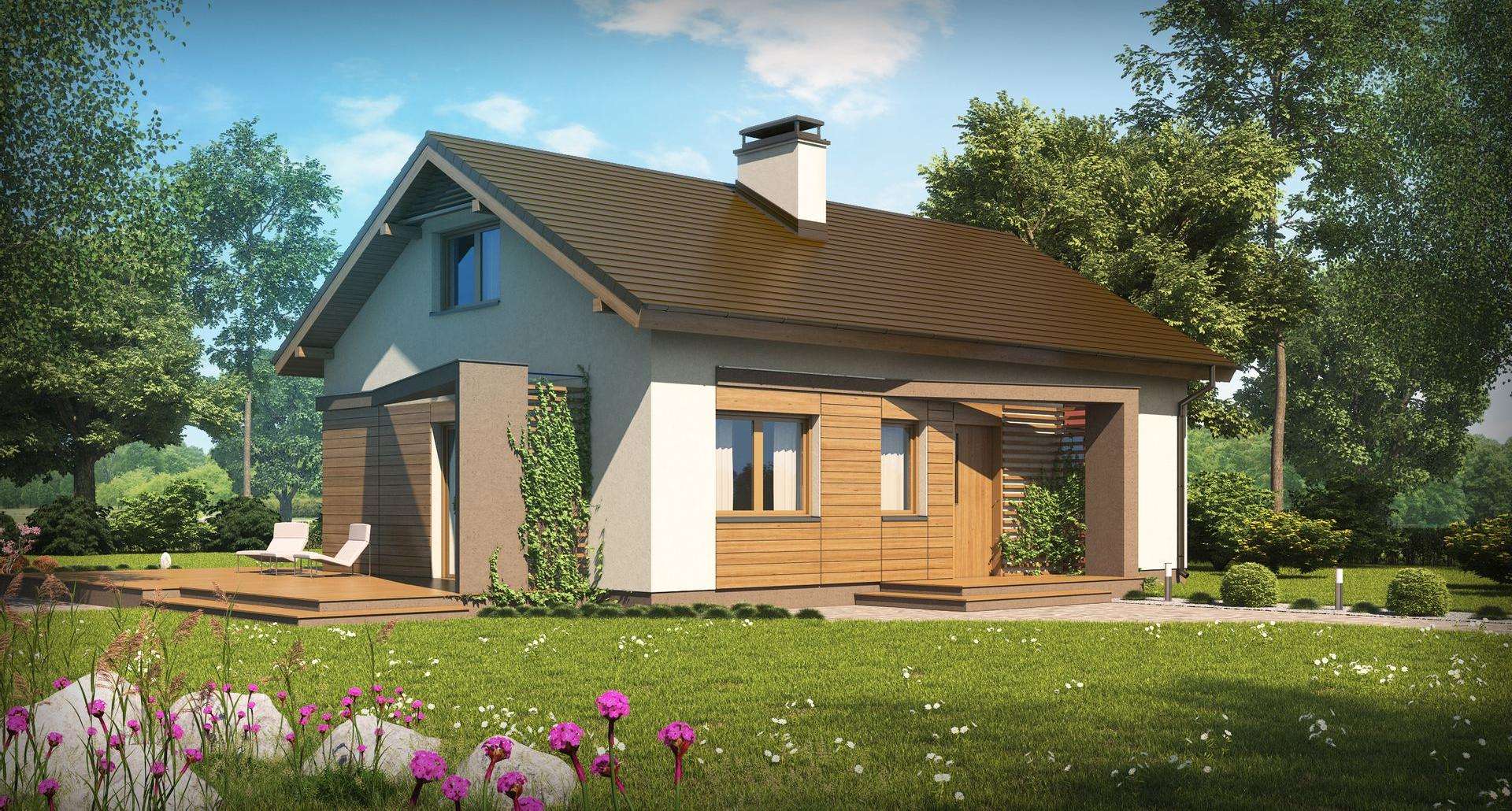 Fatada Casă parter 74 mp utili, 2 dormitoare, o baie