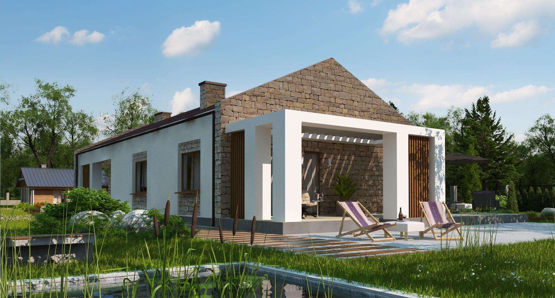 Casă parter 123 mp utili, 3 dormitoare, 2 băi