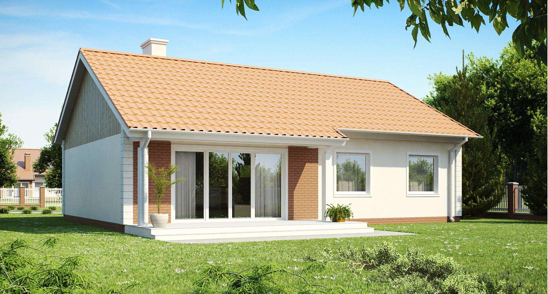 Fatada Casă parter 109 mp utili, 3 dormitoare, o baie