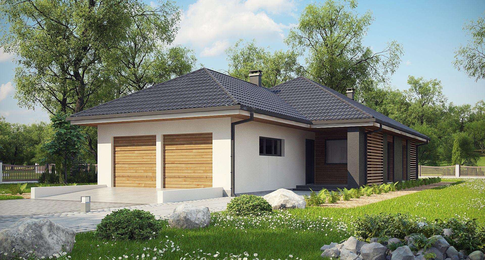 Fatada Casă parter 88 mp utili, 3 dormitoare, o baie