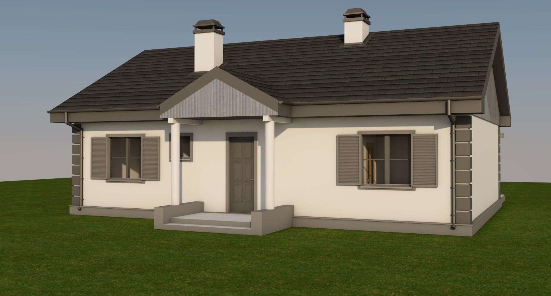 Casă parter 96 mp utili, 3 dormitoare, o baie