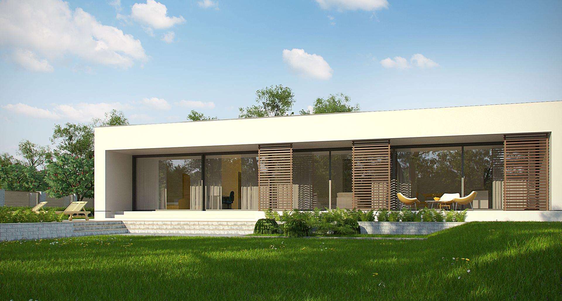 Fatada Casă parter 179 mp utili, 3 dormitoare, 2 băi