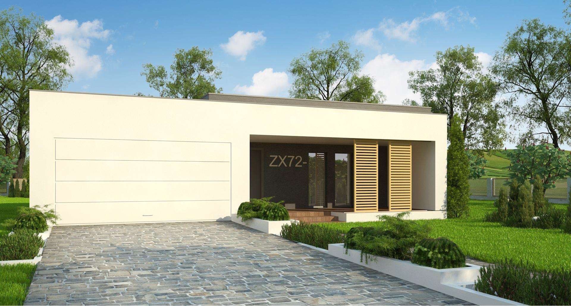 Fatada Casă parter 119 mp utili, 2 dormitoare, 2 băi