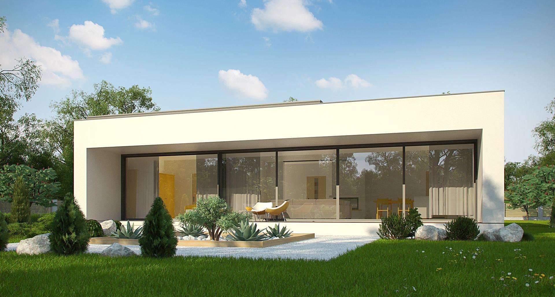 Fatada Casă parter 119 mp utili, 2 dormitoare, 2 băi