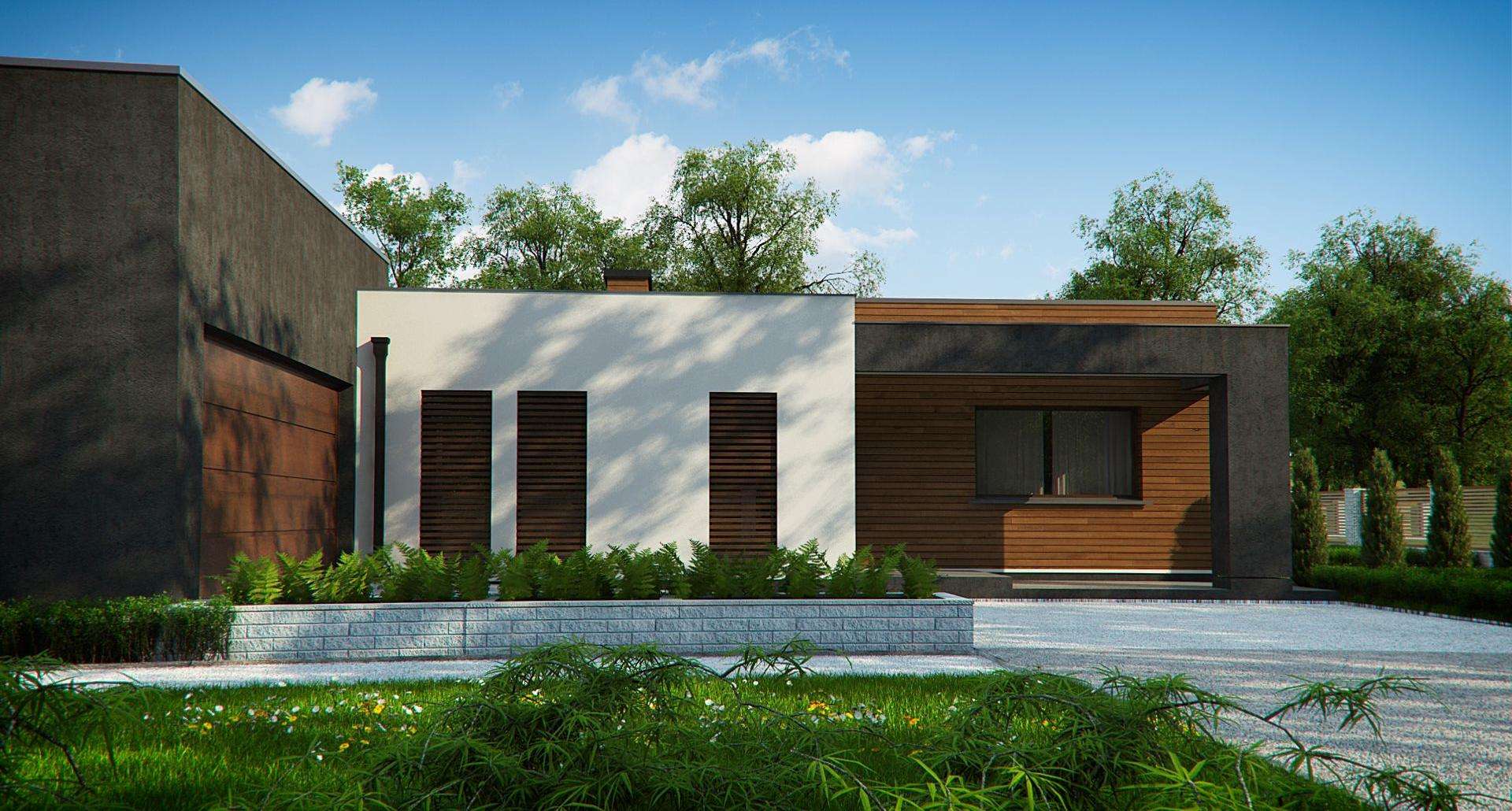 Fatada Casă parter 166 mp utili, 3 dormitoare, 2 băi
