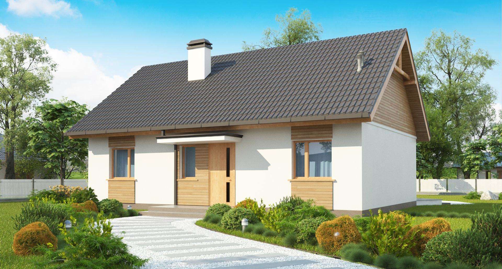 Fatada Casă parter 78 mp utili, 2 dormitoare, o baie