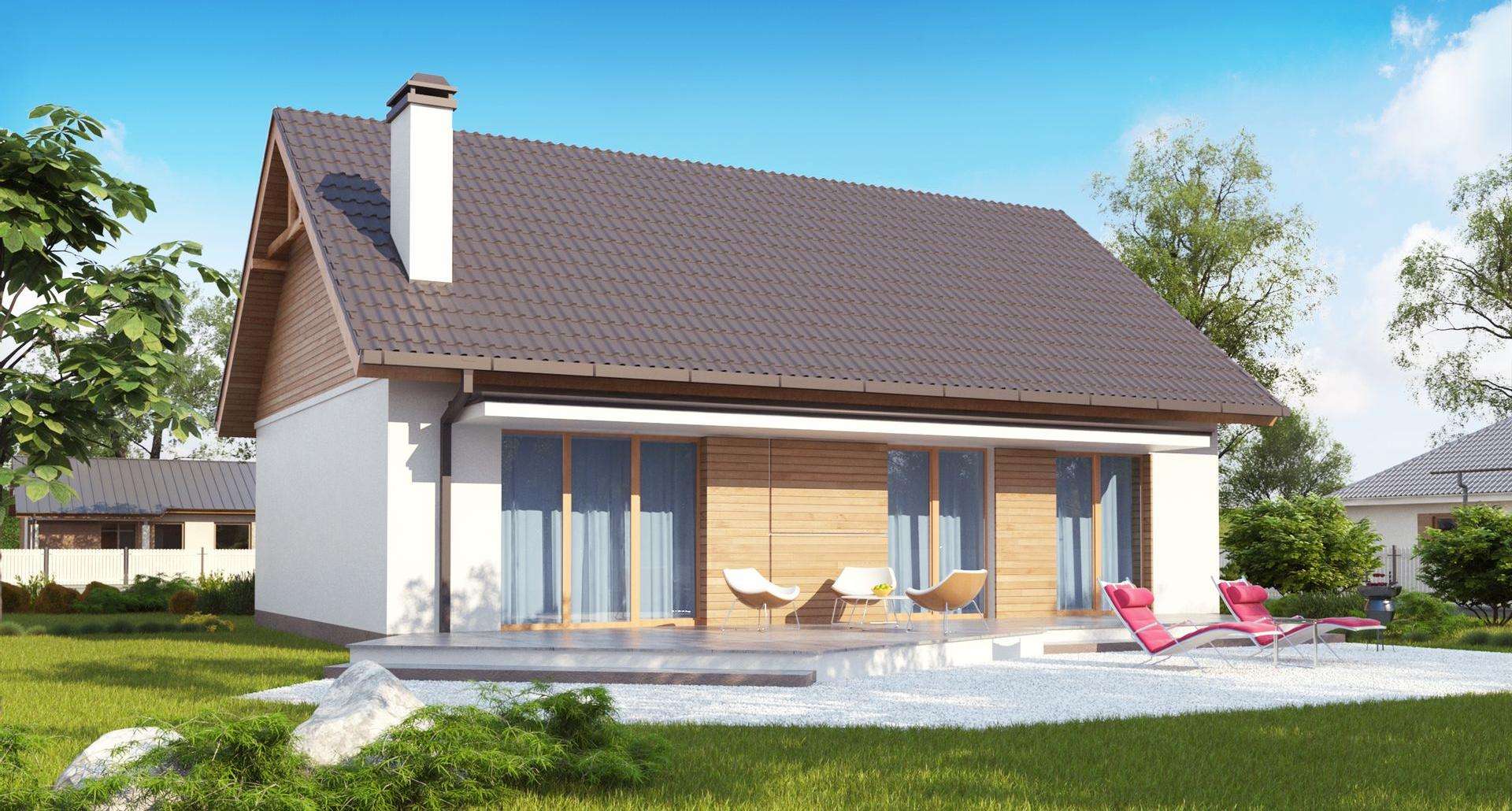 Fatada Casă parter 78 mp utili, 2 dormitoare, o baie