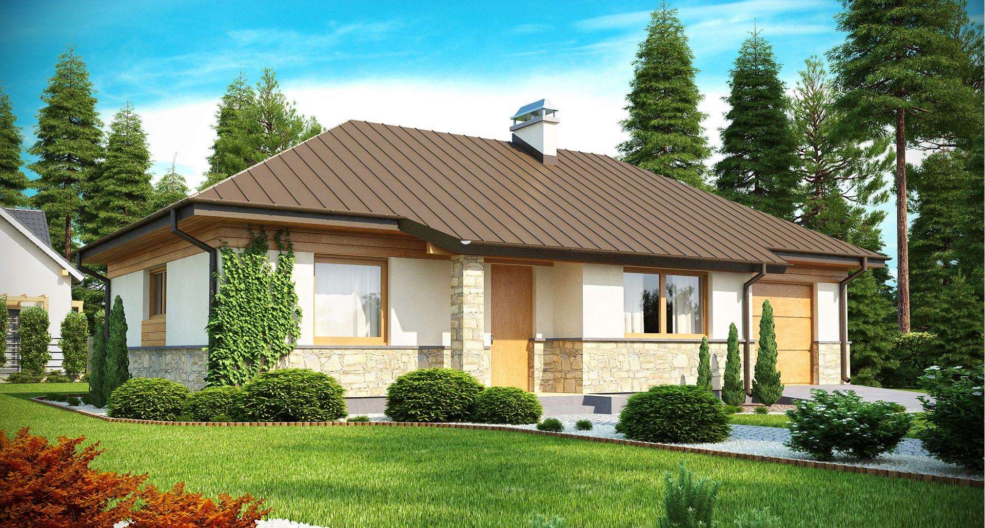 Fatada Casă parter 81 mp utili, 3 dormitoare, o baie
