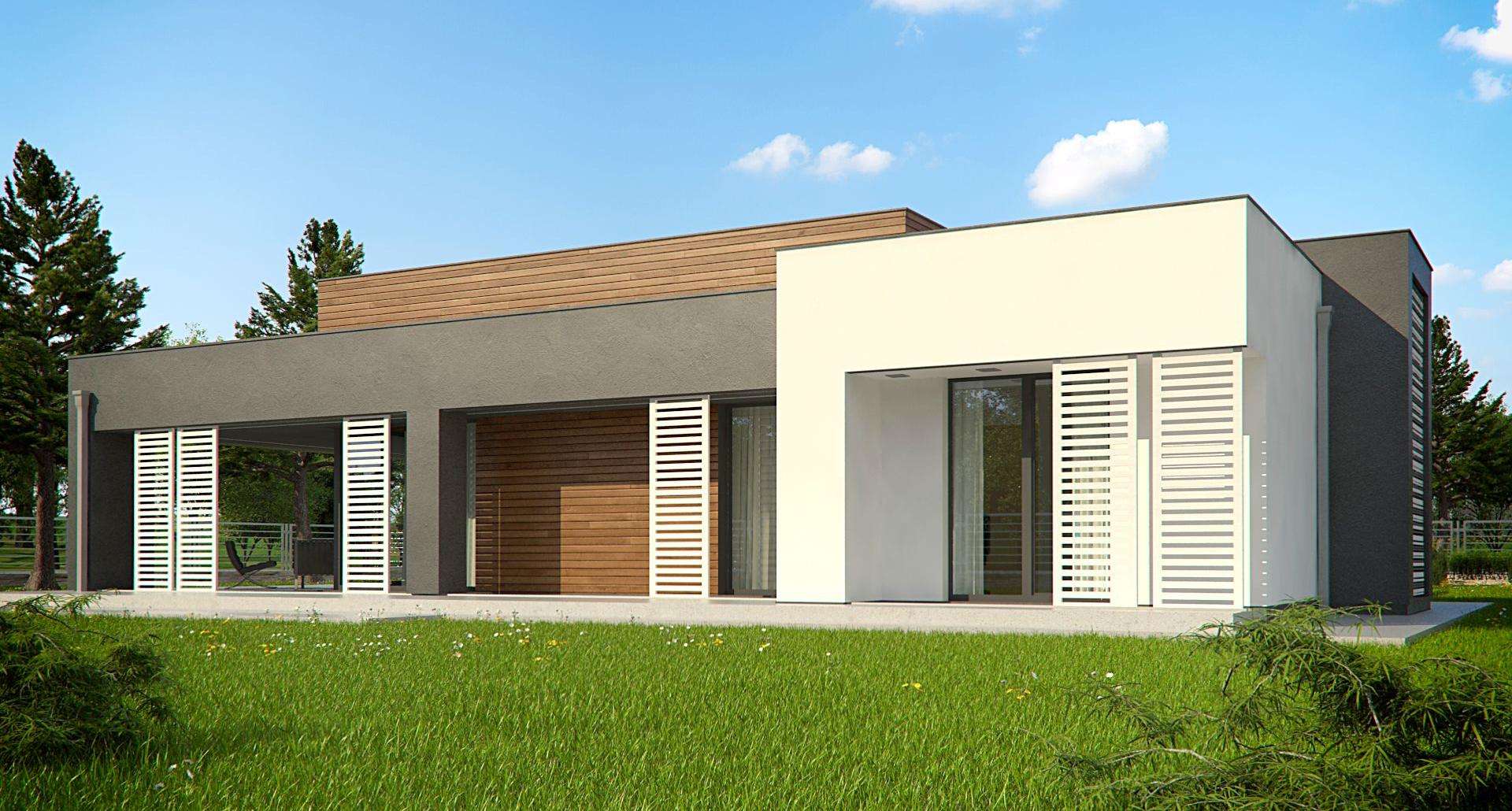 Fatada Casă parter 127 mp utili, 3 dormitoare, o baie