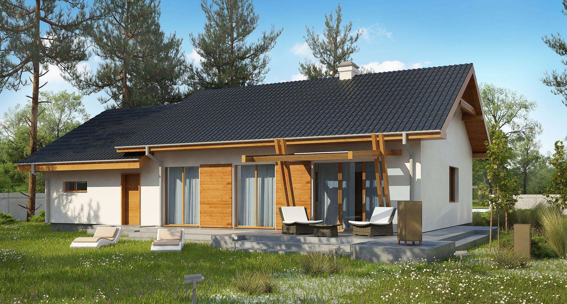 Fatada Casă parter 79 mp utili, 2 dormitoare, 2 băi