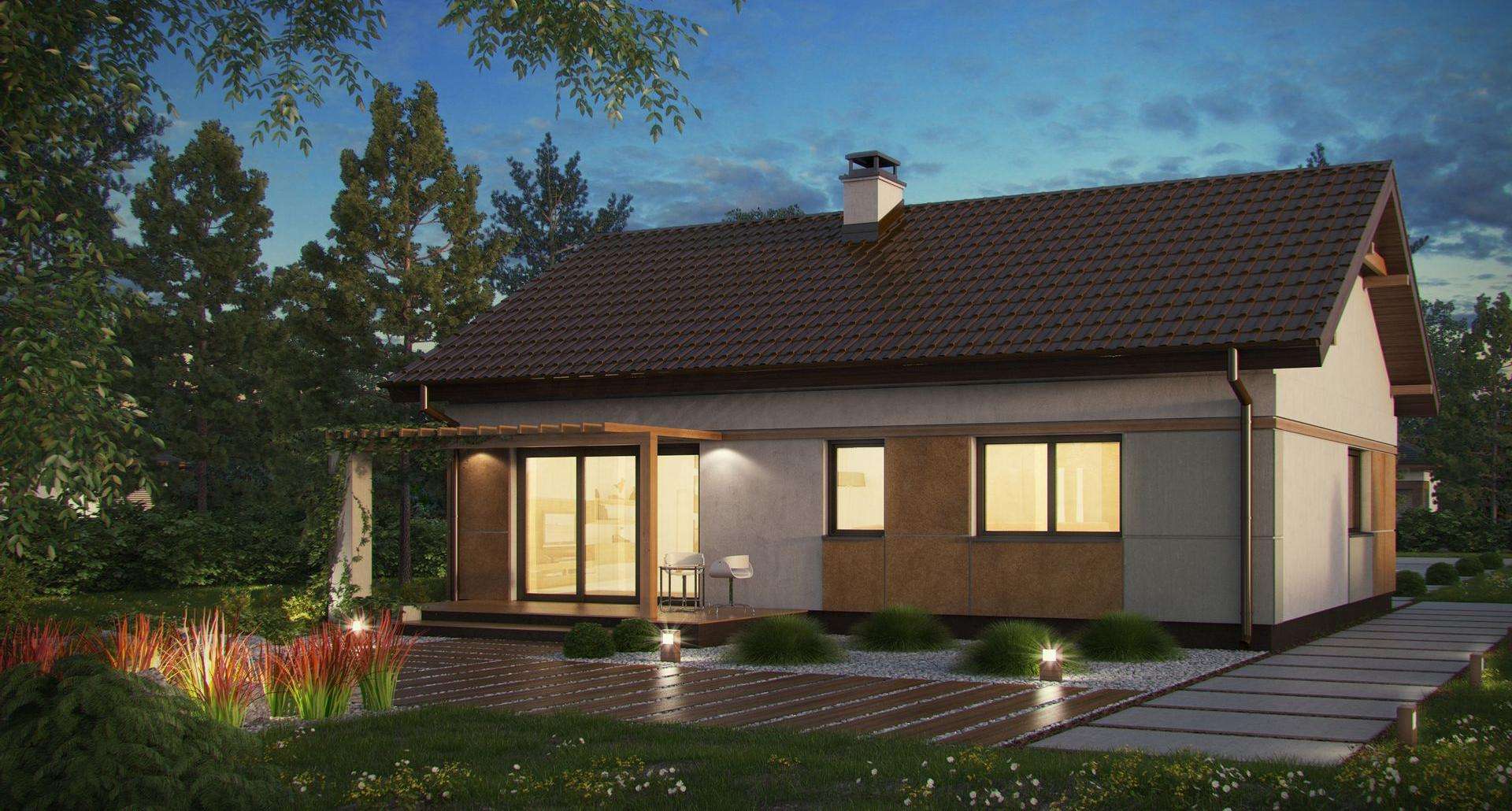 Fatada Casă parter 73 mp utili, 2 dormitoare, o baie