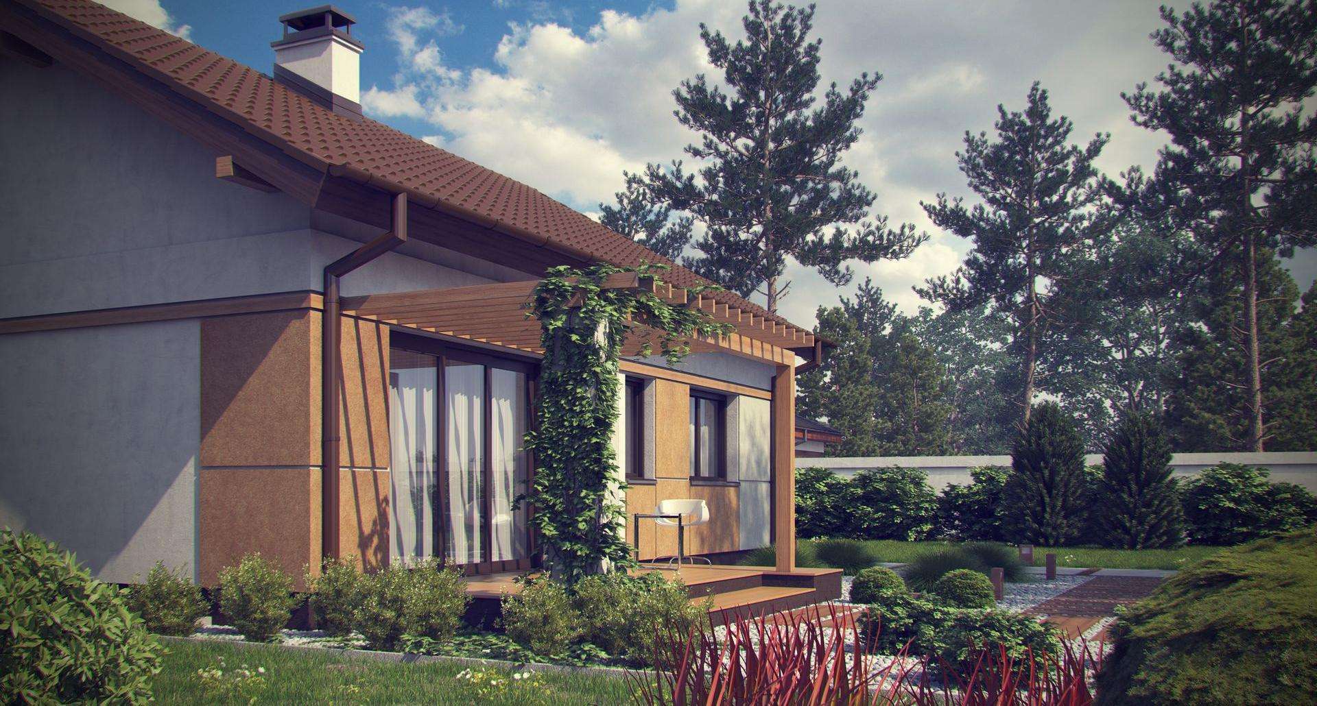 Fatada Casă parter 73 mp utili, 2 dormitoare, o baie