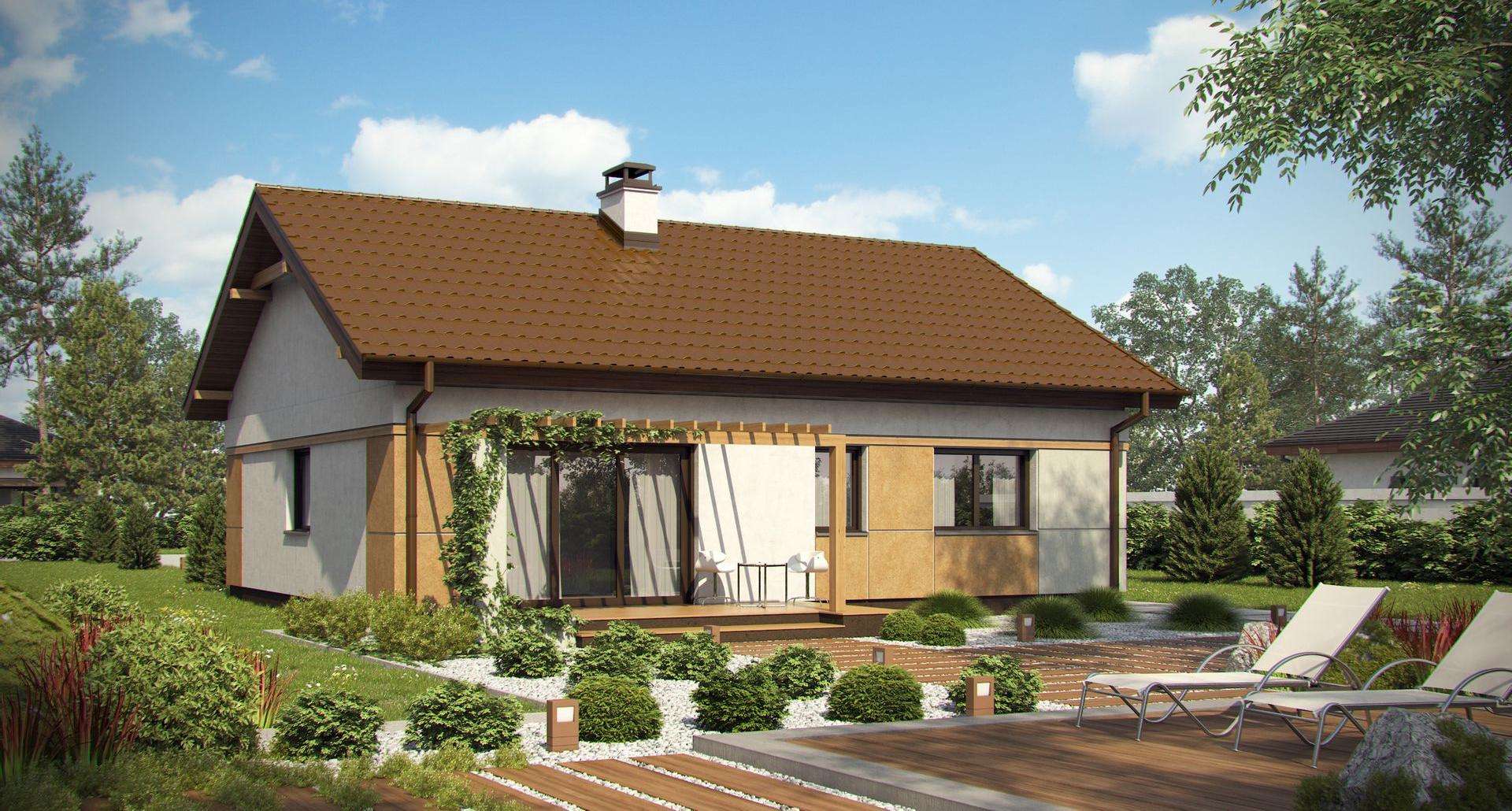 Fatada Casă parter 73 mp utili, 2 dormitoare, o baie