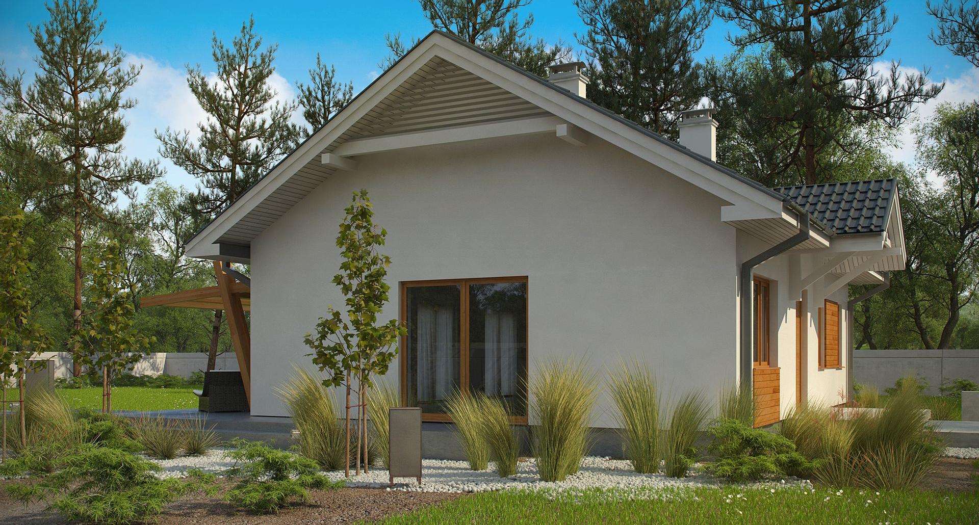 Fatada Casă parter 73 mp utili, 2 dormitoare, o baie