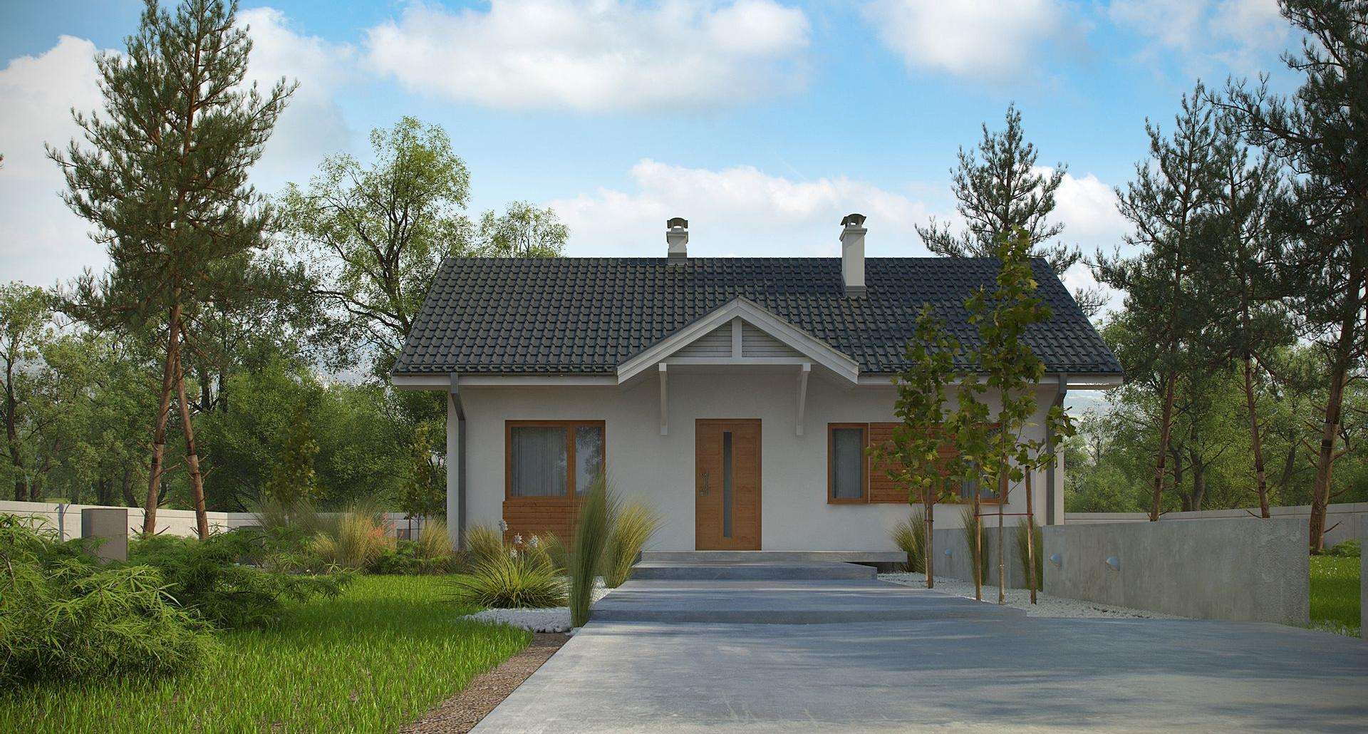 Fatada Casă parter 73 mp utili, 2 dormitoare, o baie