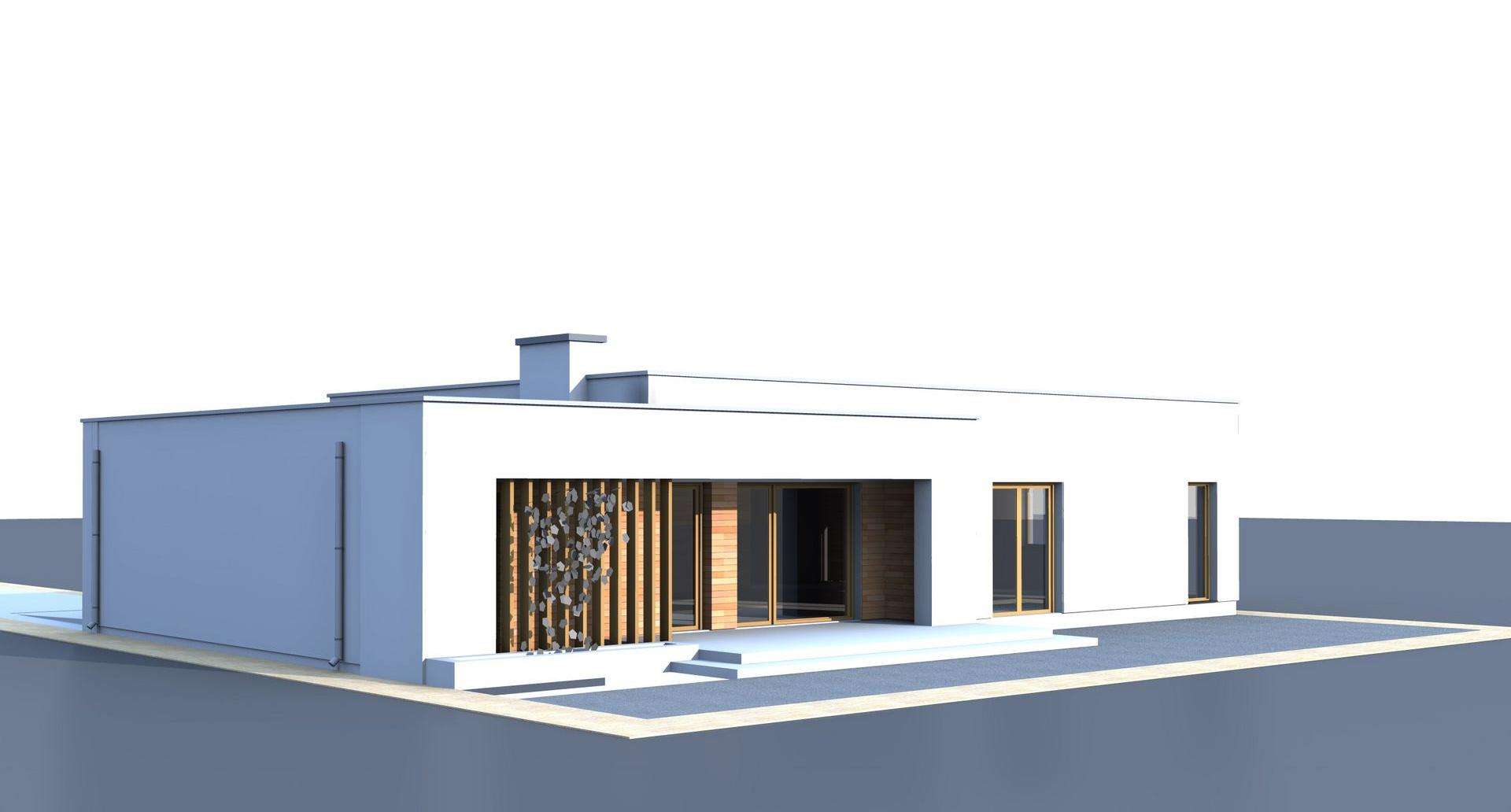 Fatada Casă parter 111 mp utili, 3 dormitoare, 2 băi