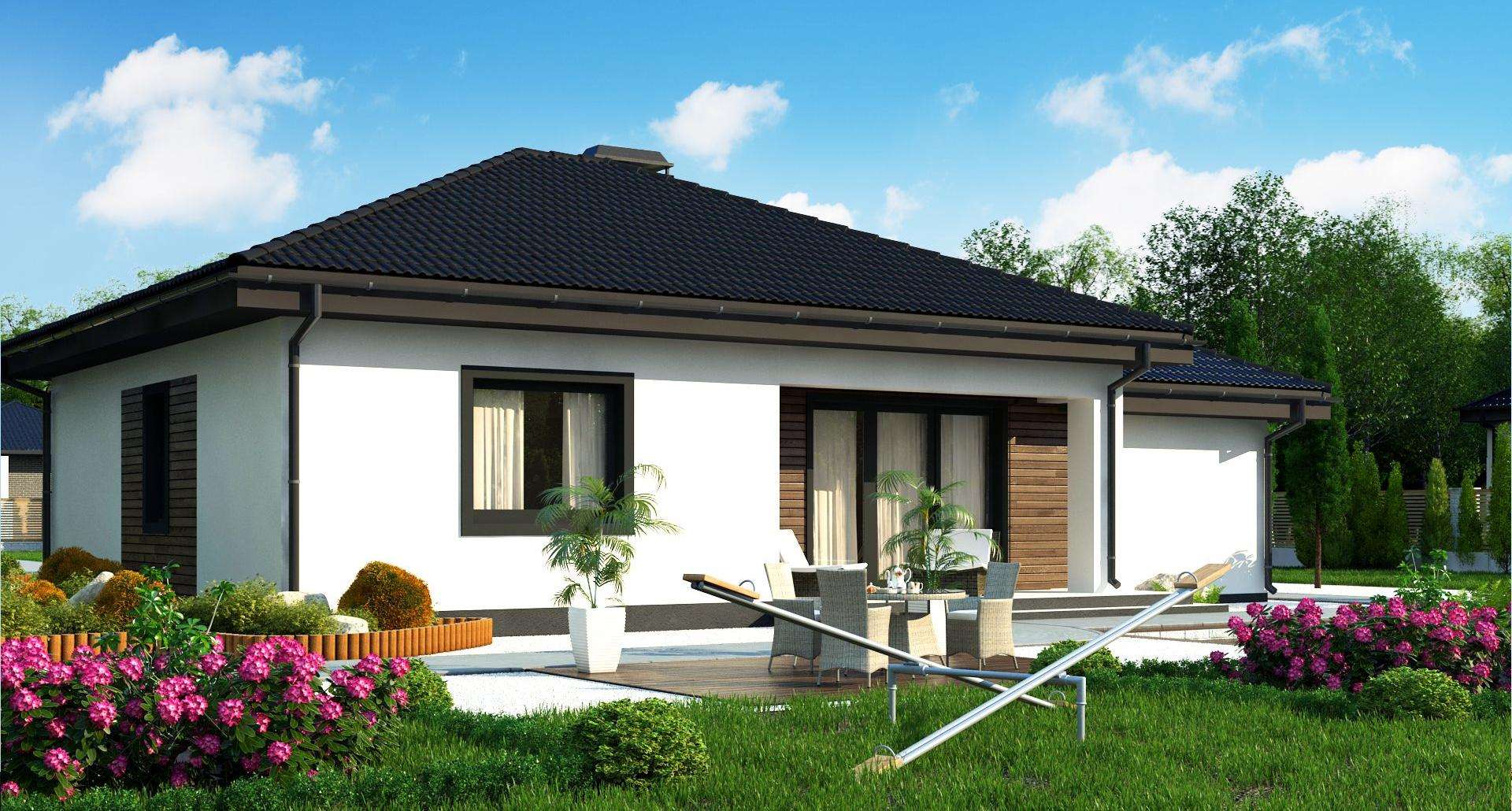 Fatada Casă parter 79 mp utili, 2 dormitoare, o baie