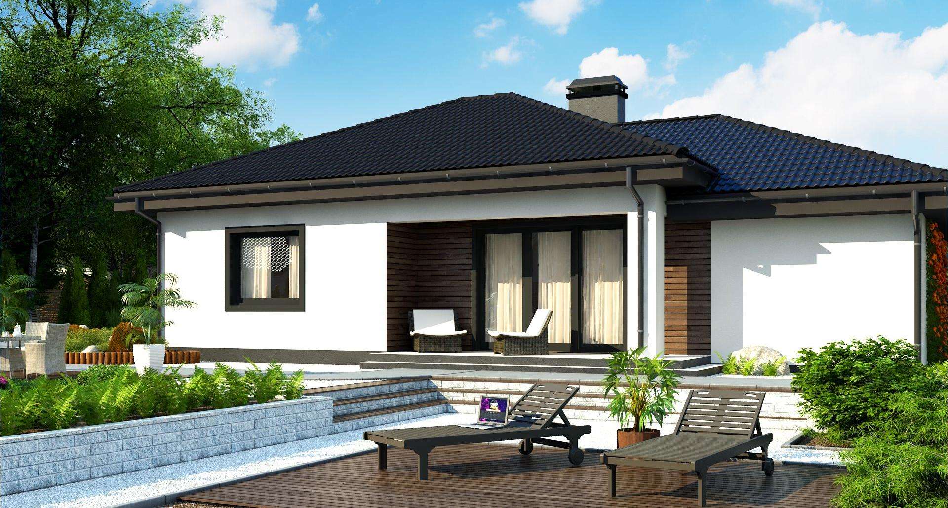 Fatada Casă parter 79 mp utili, 2 dormitoare, o baie