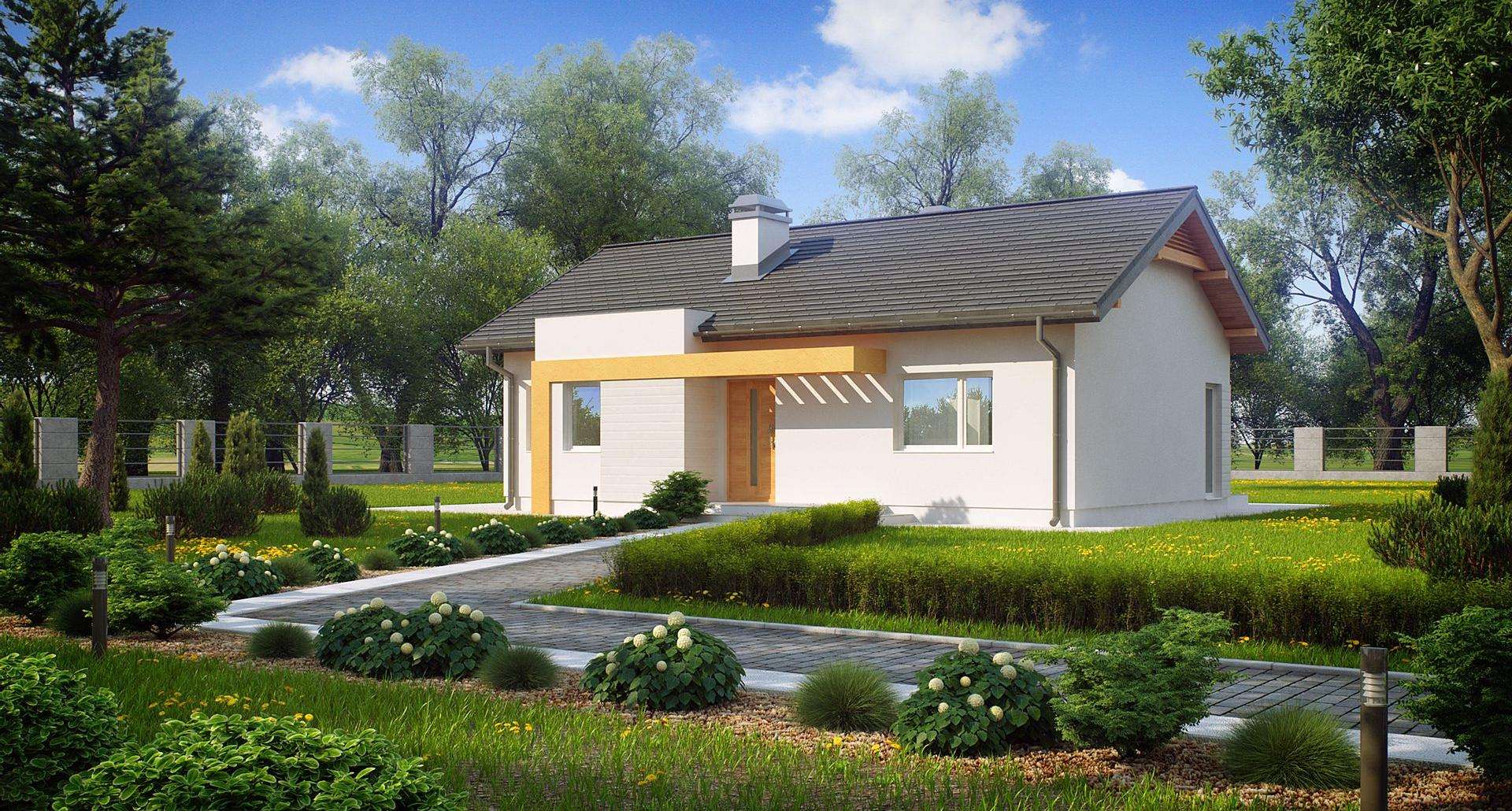 Fatada Casă parter 77 mp utili, 2 dormitoare, o baie
