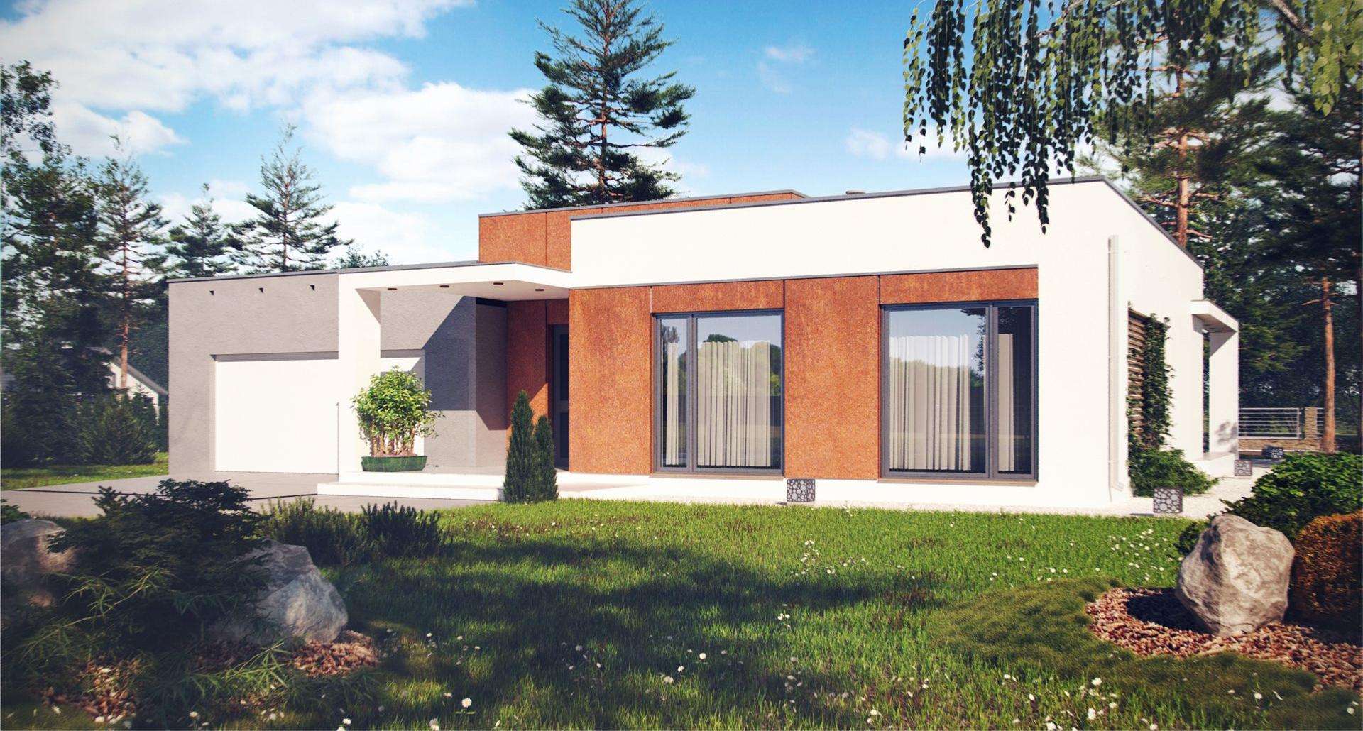Fatada Casă parter 119 mp utili, 3 dormitoare, o baie