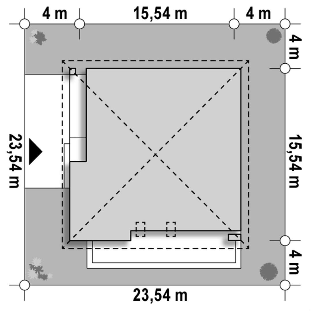 Plan amplasament Casă parter 148 mp utili, 3 dormitoare, 2 băi
