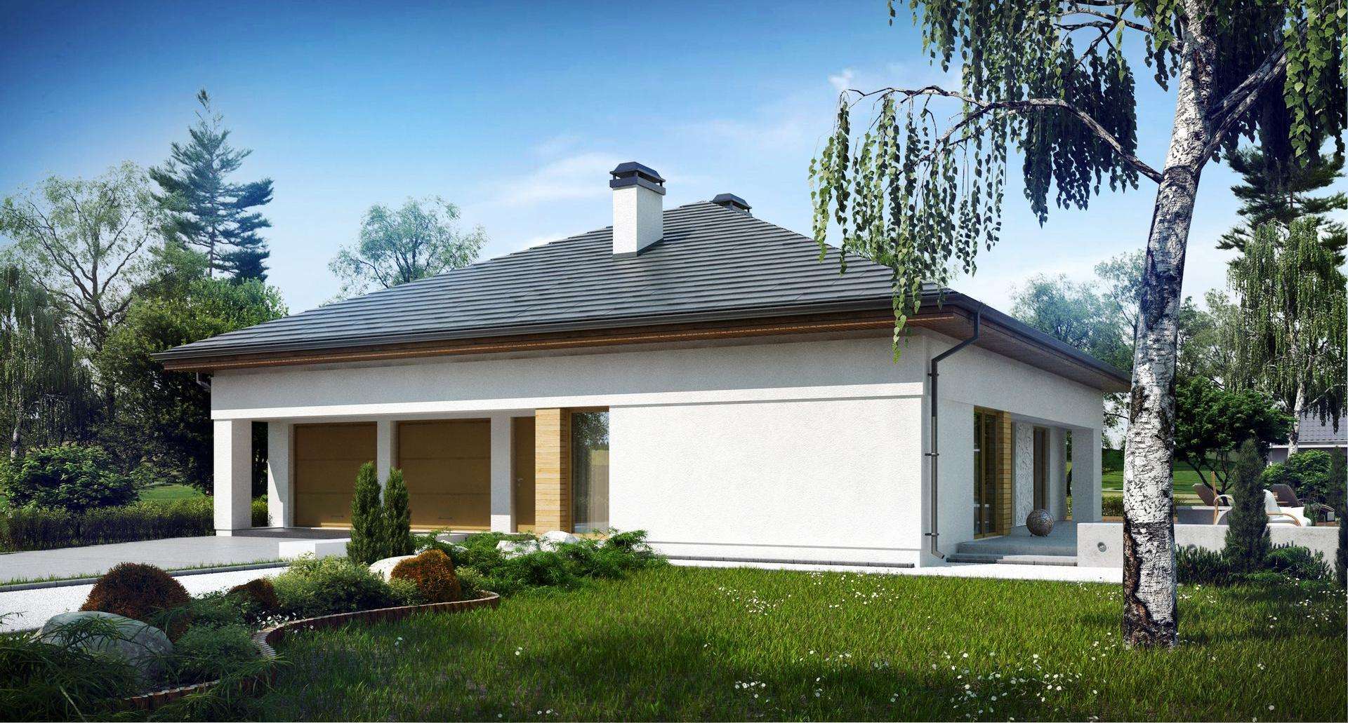 Fatada Casă parter 148 mp utili, 3 dormitoare, 2 băi