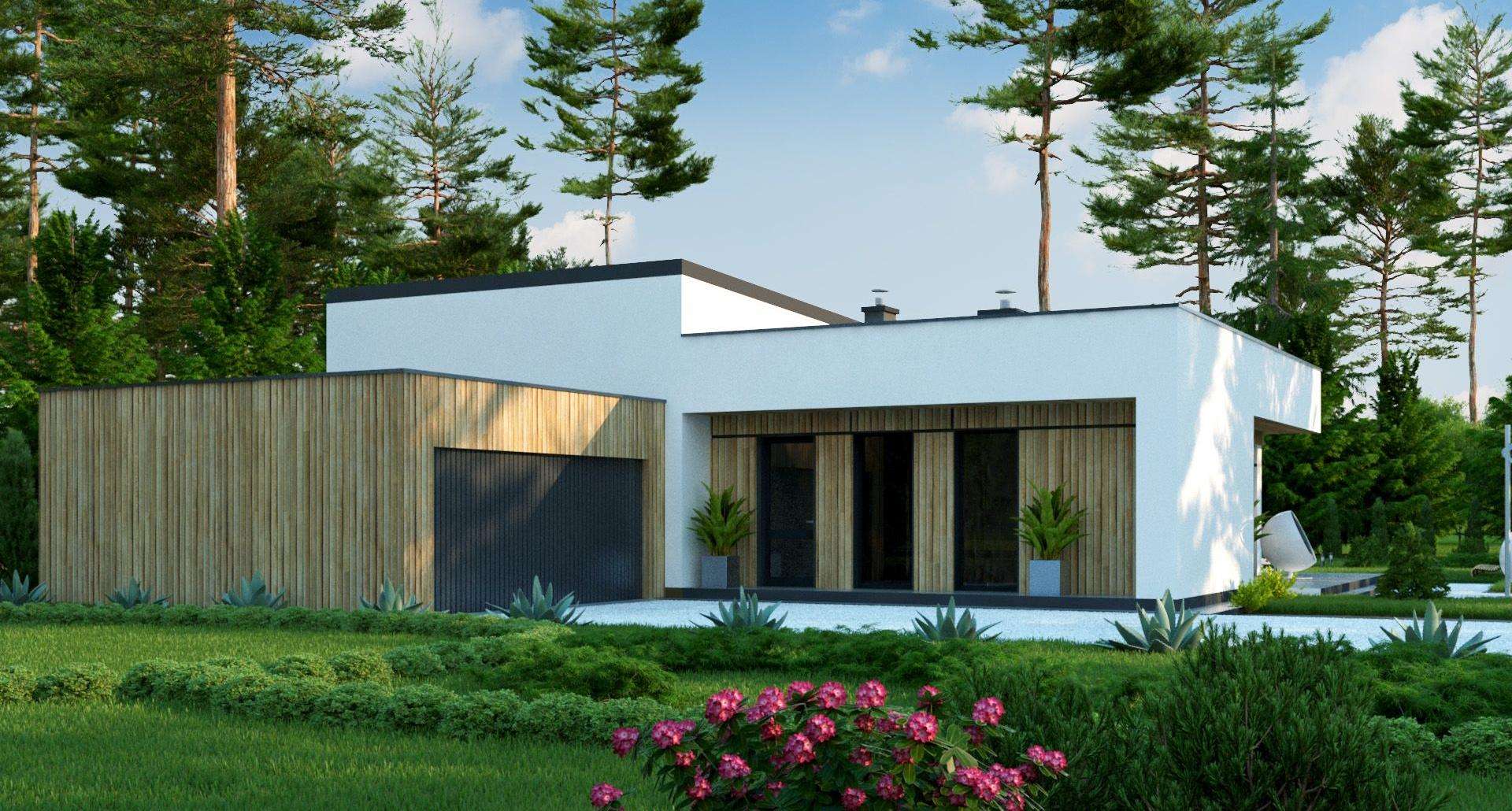 Fatada Casă parter 107 mp utili, 3 dormitoare, 2 băi