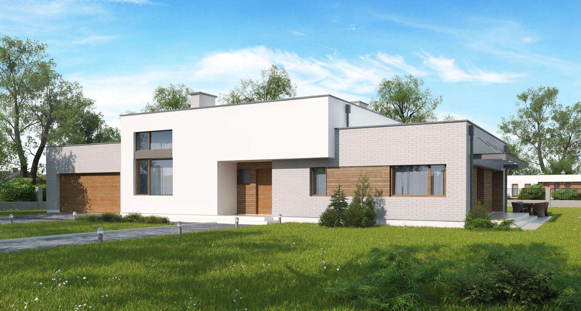 Fatada Casă parter 127 mp utili, 3 dormitoare, 2 băi