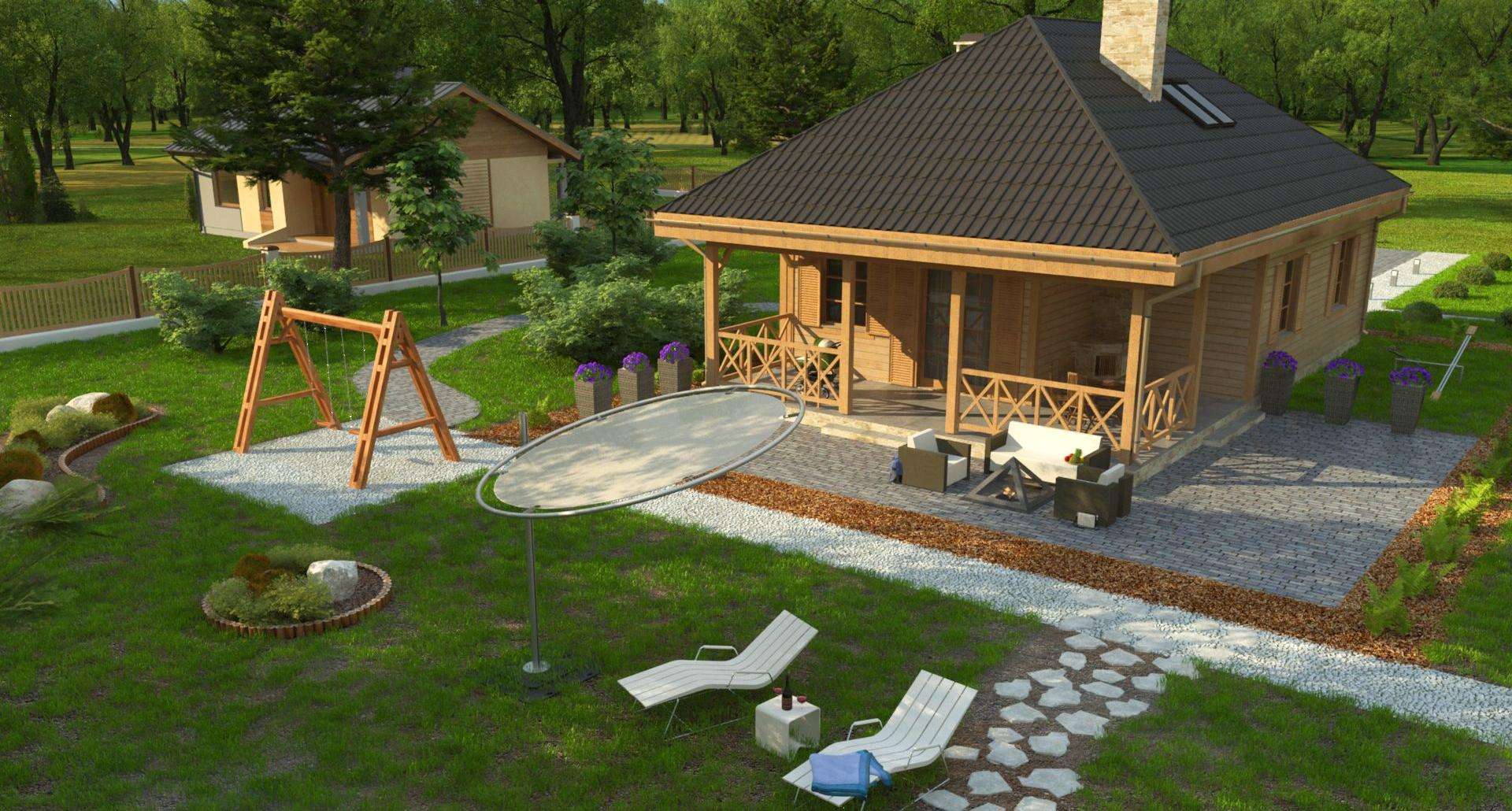 Fatada Casă parter 84 mp utili, 2 dormitoare, o baie